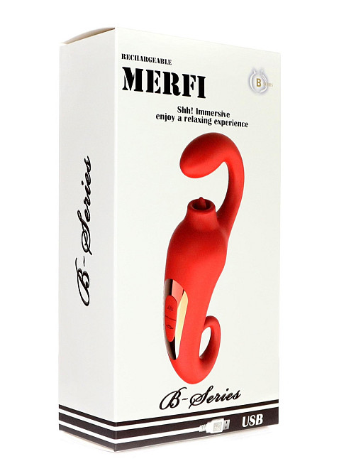 Вібратор - Merfi, 10 Vibration Functions, 10 Frequency Tongue Licking USB Sex Aura Київ - фото 2