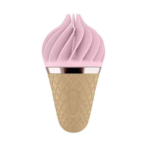 Мороженка-спиннатор Satisfyer Lay-On - Sweet Treat Pink/Brown, 10 режимов работы, водонепроницаемый Sex Aura Киев
