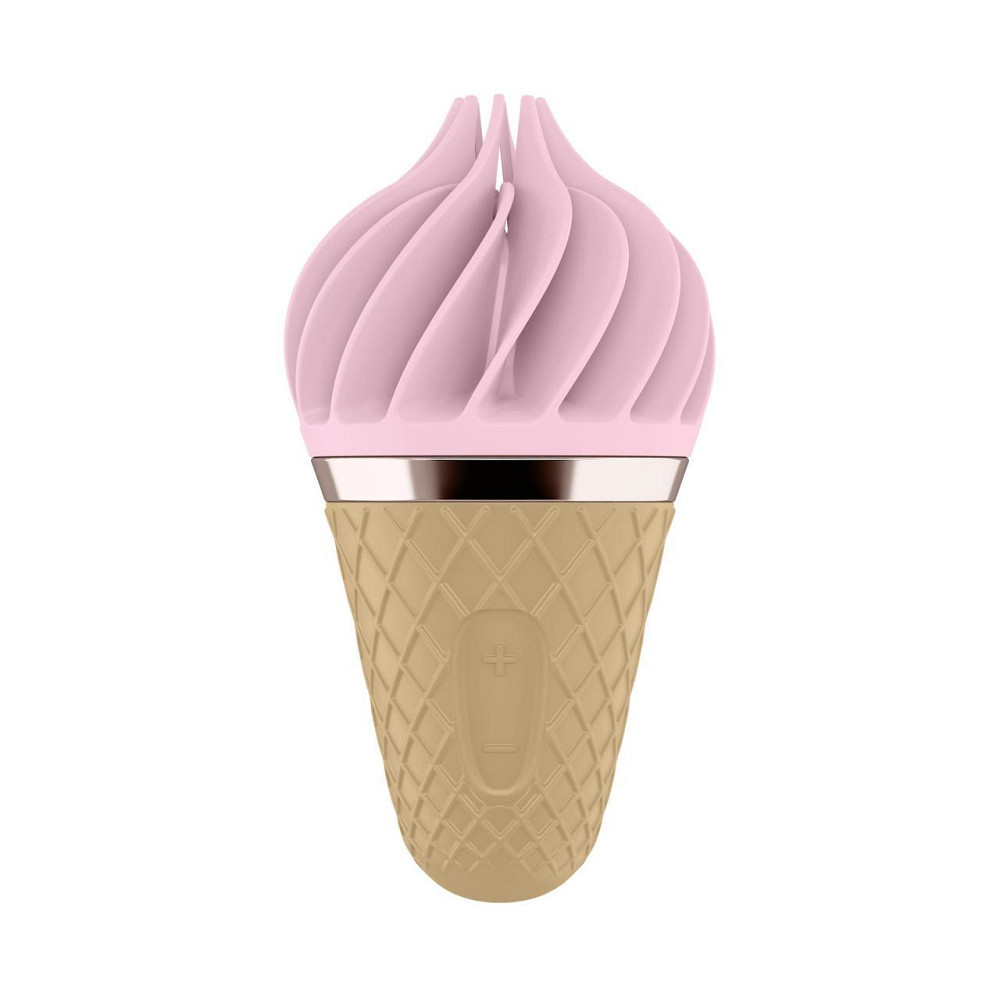 Мороженка-спиннатор Satisfyer Lay-On - Sweet Treat Pink/Brown, 10 режимов работы, водонепроницаемый Sex Aura Киев - изображение 1