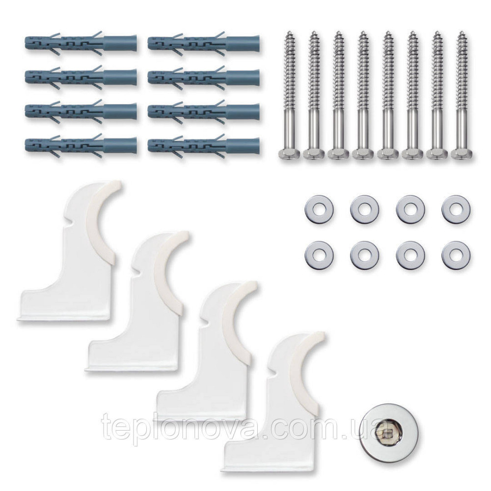 Вертикальный радиатор Ellipse Double  600х1800-10 (50 мм), anticor, белый Черновцы - изображение 8