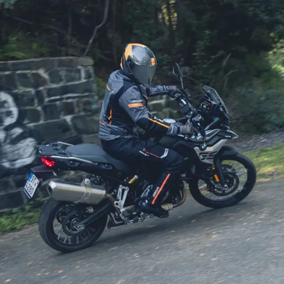 Мужская мото-куртка W-TEC Brandon - размер S, черно-серо-оранжевая Киев