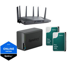 Маршрутизатор  Synology DS224+ + RT6600ax 2x HAT3300-4T (4TB) - 20 RAT 0%! RRSO 0% (RT66+DS224+HT304TX2) Київ - фото 1