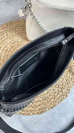 Женская кожаная сумочка, Стильная сумка из натуральной кожи, Маленькая черная сумка на плечеMasterSem Киев