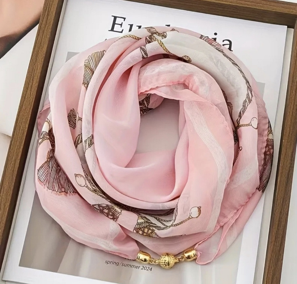 Шарф жіночий з магнітною застібкою Рожевий 2 Сміла - фото 2