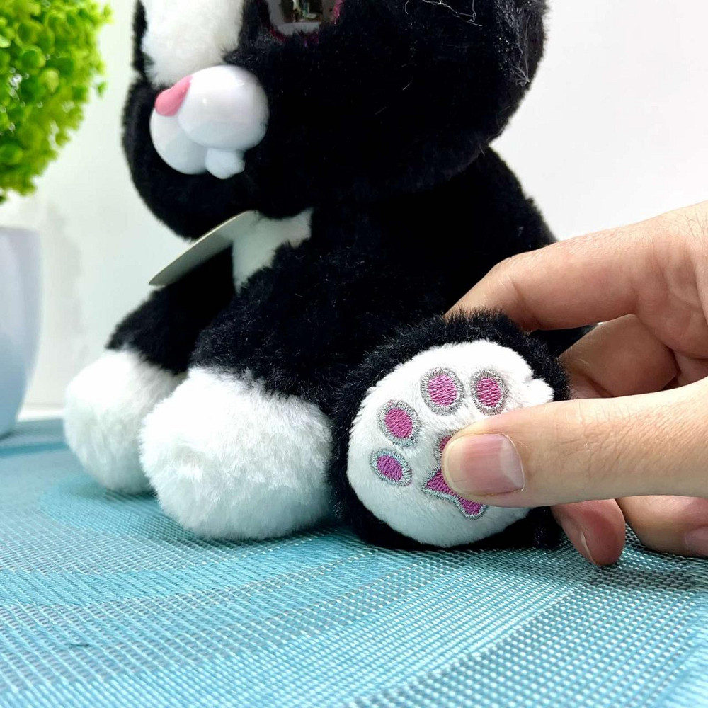 Зайчик інтерактивний Чудо Кролик 30см звук світло фрази рухливий реагує на паличку Чорний (M 6144 I UA) Чернігів - фото 5