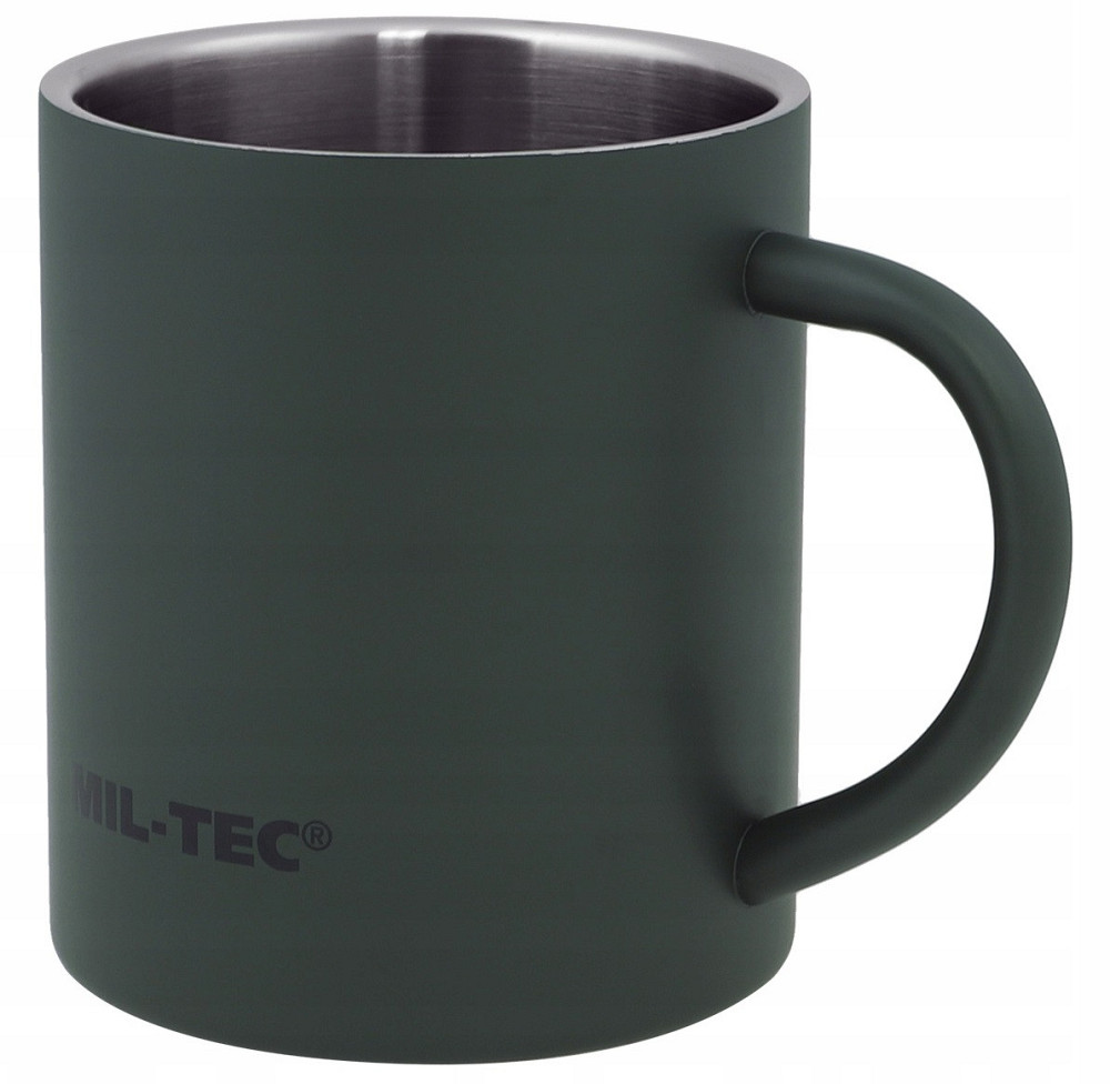 Туристична Термокухоль з подвійними стінками 300 мл Mil-Tec від Sturm "Olive" (14603000) Нержавіюча сталь Нововолинськ - фото 3