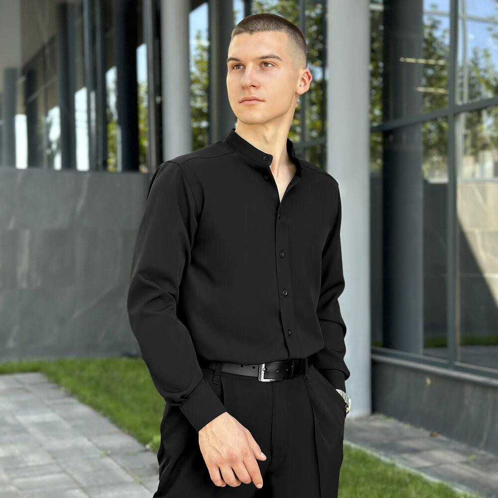 Чоловіча чорна сорочка з довгим рукавом Pobedov Legend Київ - фото 4