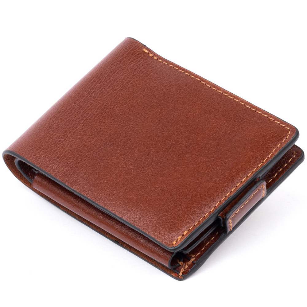 Портмоне горизонтальне Amico на магніті на два відділення GRANDE PELLE 11322 Коньячне Київ - фото 2