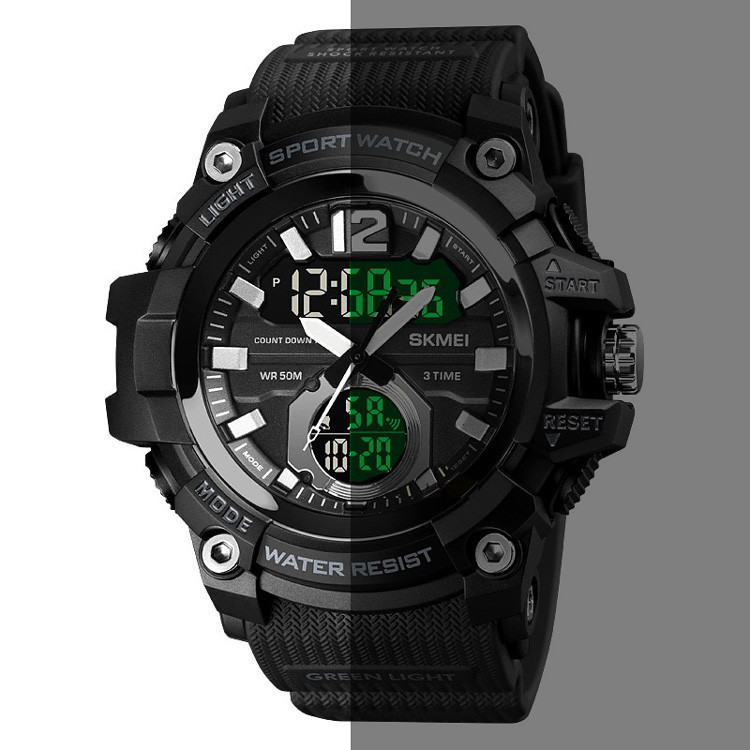 Мужские спортивные наручные часы Skmei 1725 (Черные) Киев - изображение 2