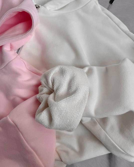 Жіночий стильний вкорочений худі на змійці та капюшоном петля + Рібана Одеса - фото 3