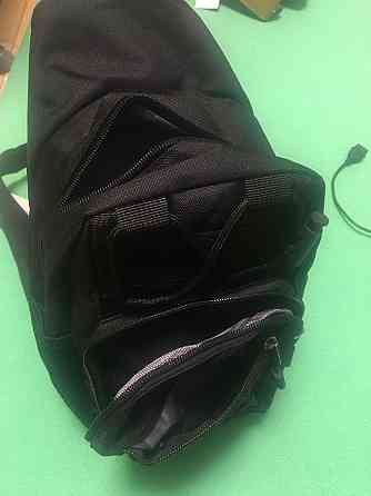 Мужская сумка тактическая через плечо черная, нагрудная сумка, размер 35*21см, 3 кармана, с USB шнуром Киев