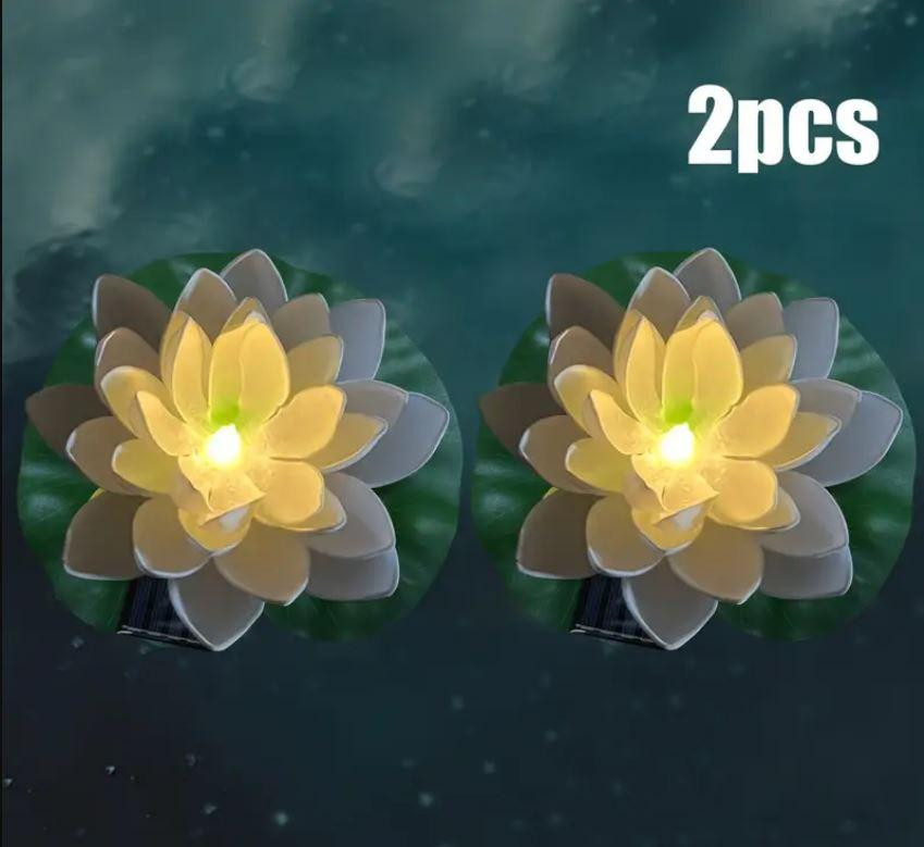 Плаваючий світильник у формі квітки з сонячною батареєю. Київ - фото 1