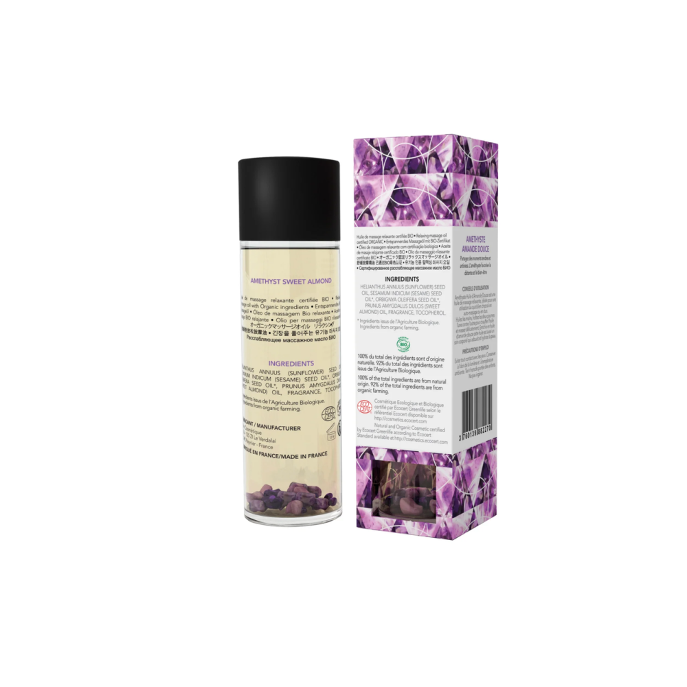 Массажное масло EXSENS Amethyst Sweet Almond (расслабляющее с аметистом) 100мл, натуральное Sex Aura Киев - изображение 2