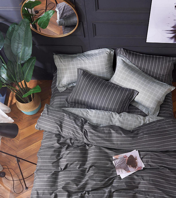 Ecotton Комплект постільної білизни Ecotton двоспальний Сімейний 150х215 см сірий (20001АB) Коломыя - изображение 1