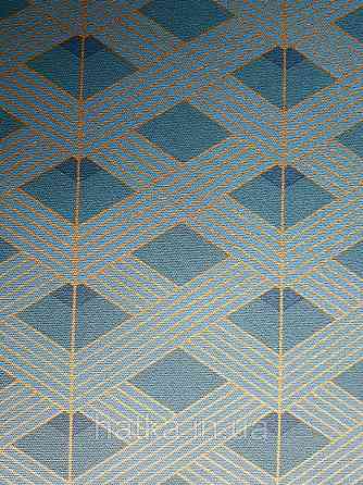Шпалери вінілові Lutece Melody 51197201 геометрія смуги фігури темно-сині золотисті Київ