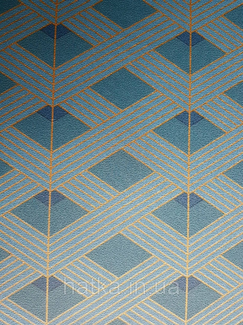 Шпалери вінілові Lutece Melody 51197201 геометрія смуги фігури темно-сині золотисті Київ - фото 3