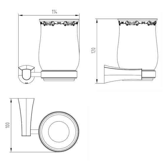 Стакан для зубних щіток IMPRESE CUTHNA zlato золото Київ