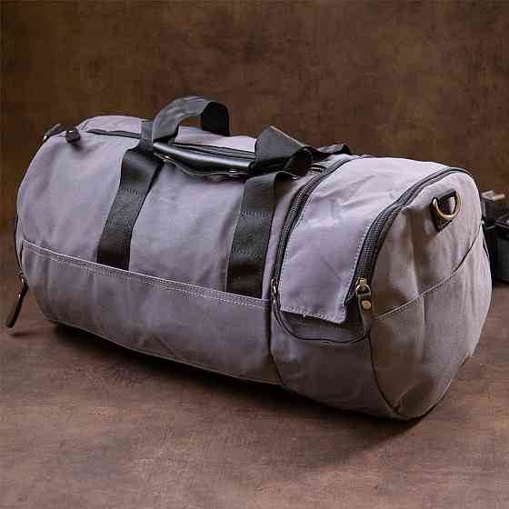 Спортивная сумка текстильная Vintage 20641 Серая Киев