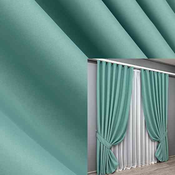 Комплект готових штор VR-Textil Блекаут Midnight № 1229ш Бірюзовий 100х270 см 2 шт (31-0028) Київ