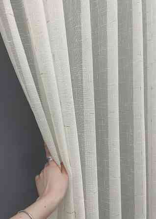 Тюль льон, колекція "Івонна" колір молочний з золотистим вкрапленням 1211т Київ