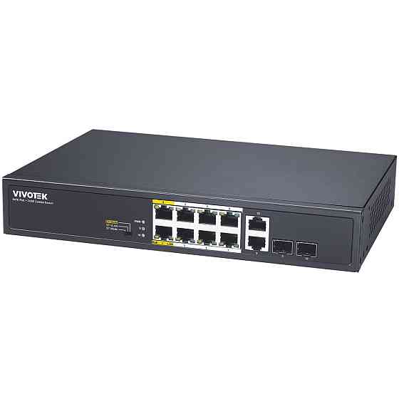 Комутатор VIVOTEK AW-FGT-100D-120, Unmanaged 8xFE PoE + 2xGE Combo Switch Вінниця
