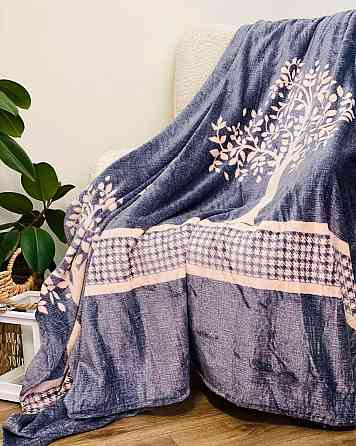 Ecotton Плед Ecotton 220х240 см із мікрофібри Well Soft Дерева на синьому Коломия