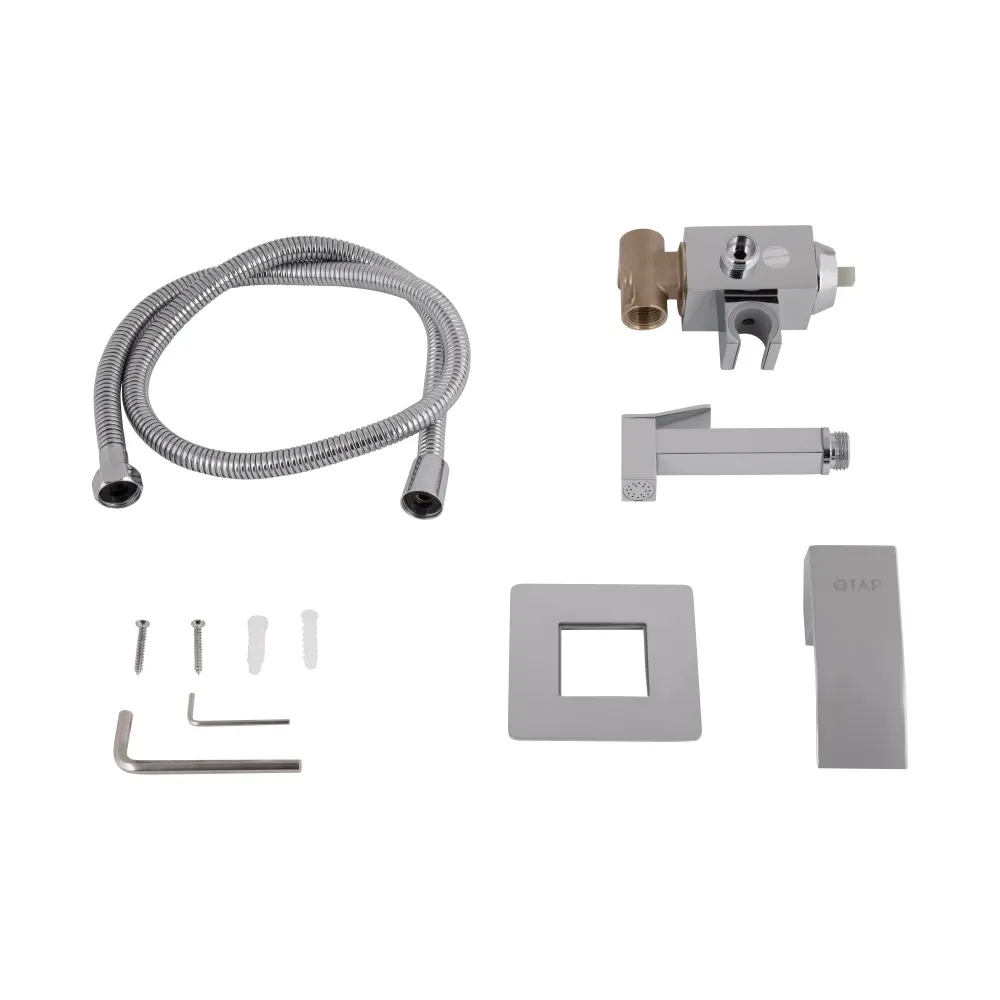 Набор для гигиенического душа Qtap Swan Cascada прямоугольный QTSWA262CRM45567 Chrome Киев - изображение 5