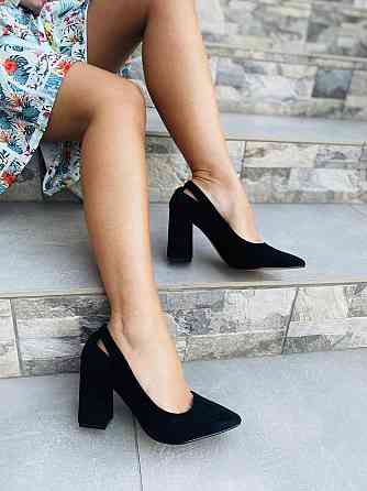 Meideli Туфлі жіночі MEIDELI чорні еко-замша каблук 9 см 38р.-25 см 39р.-25.5 см (3955) Коломыя