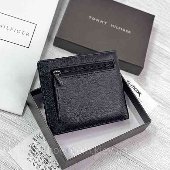 Мужской брендовый кожаный кошелек на магните TH (6607) Киев