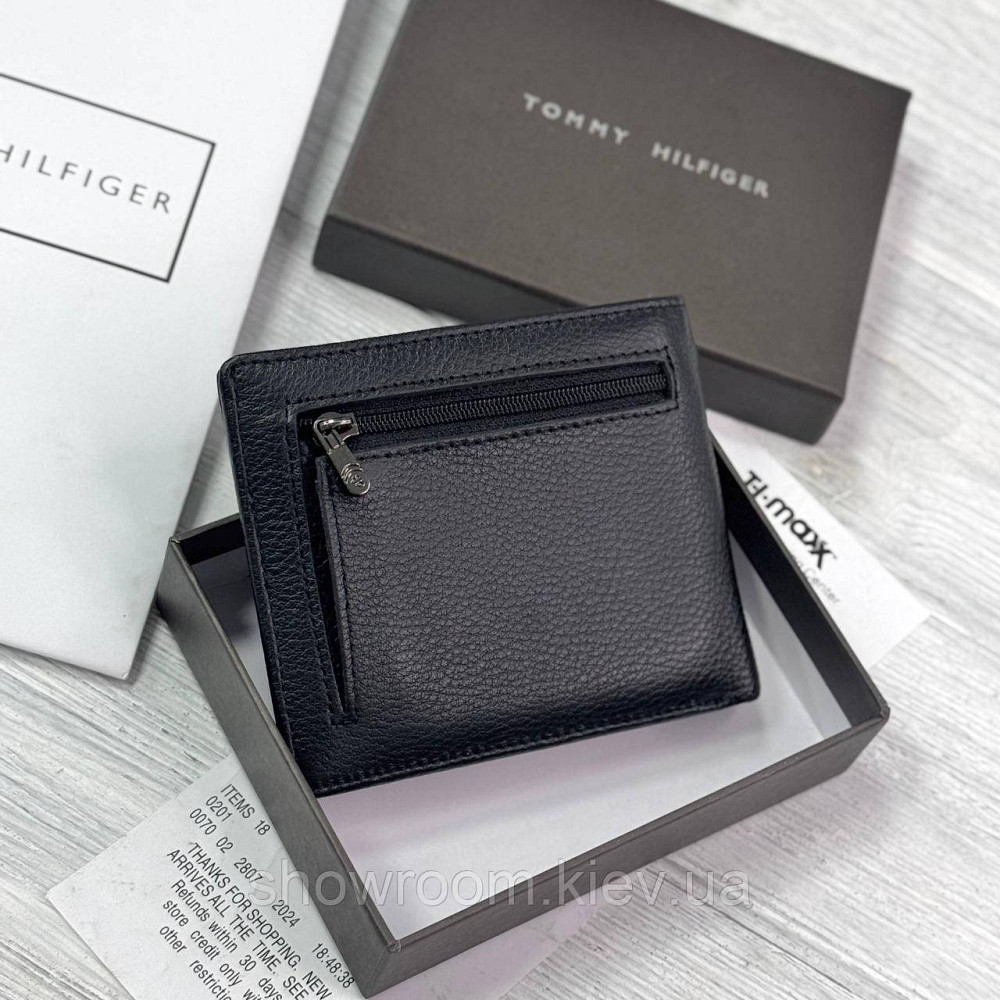 Мужской брендовый кожаный кошелек на магните TH (6607) Киев - изображение 4