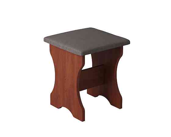 Табуретка с мягким сиденьем, табурет на кухню 35х35х44 см Ткань Дорандо (темный) / ДСП Дуб Сонома Львов