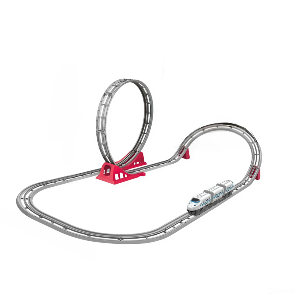 Іграшкова залізниця, дитяча з поїздом на батарейках 4хAAA для хлопчиків і дівчаток, пластикова, велика 115х53х41 см Кам'янець-Подільський - фото 1