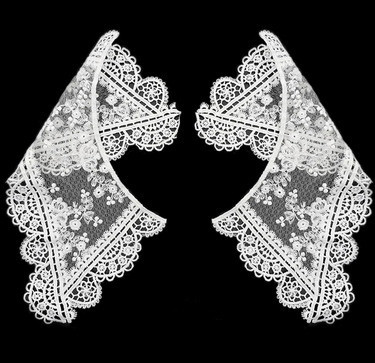 Воротник ажурный пришивной белый Киев - изображение 1