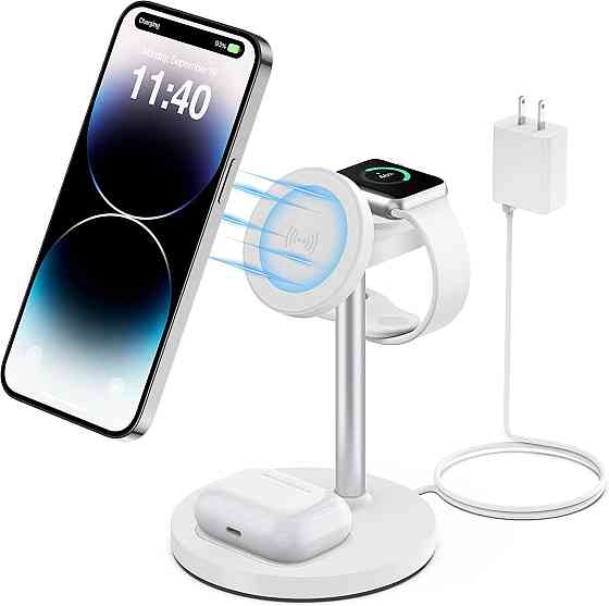 3-в-1 бездротова зарядка FutureCharger MagSafe, регульована станція 20W для iPhone, Apple Watch, Air Київ