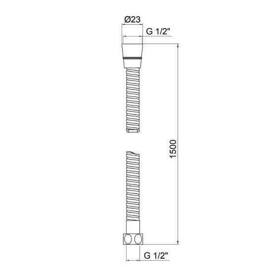 Шланг для душа Lidz (CRM) 50 03 150 00 1,50 м Киев