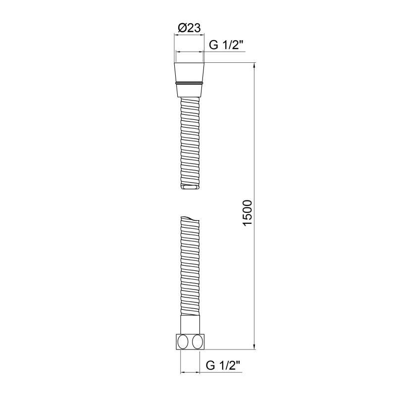 Шланг для душа Lidz (CRM) 50 03 150 00 1,50 м Киев - изображение 2