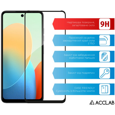 Стекло защитное ACCLAB Full Glue Tecno Spark 20C Black (1283126589034) Винница - изображение 3