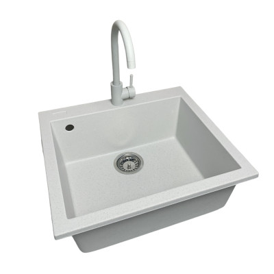 Мойка кухонная Adamant Univer Old stone + змішувач + дозатор + ополіскувач склянок + колан (4824296106610) Винница - изображение 8