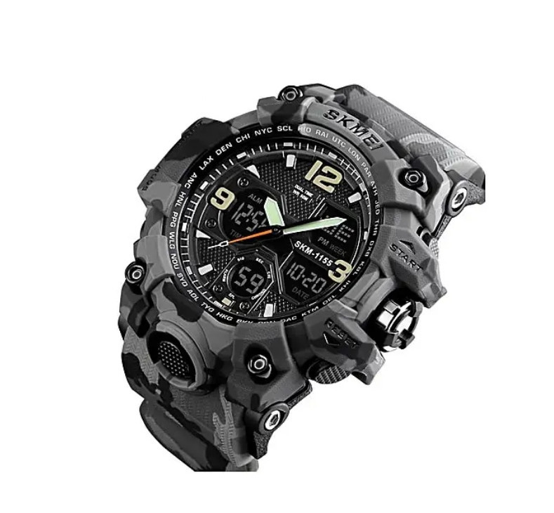 Чоловічий годинник Skmei Hamlet 1155 Сірий камуфляж Вінниця - фото 2