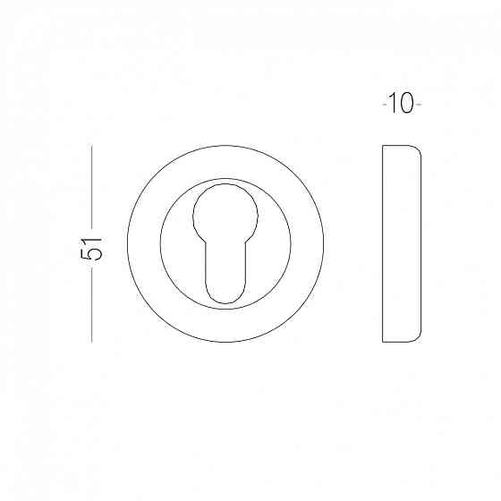 НАКЛАДКА ПІД ЦИЛІНДР E5a MAB МАТОВА АНТИЧНА БРОНЗА Київ