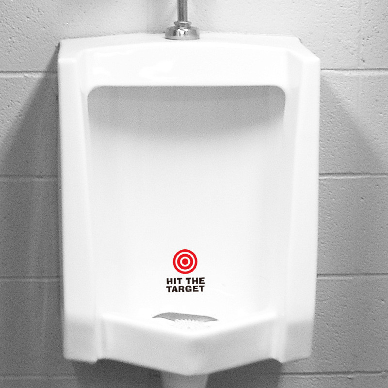 Наклейка на унітаз Приціл 14 на 13 см чорно-червоний Київ - фото 8