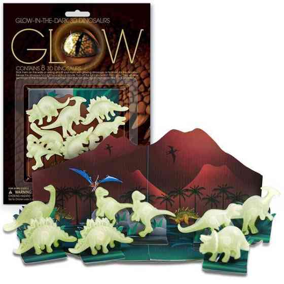 Набір сяючих 3D-наклейок 4M Динозаври (00-05426) Харьков