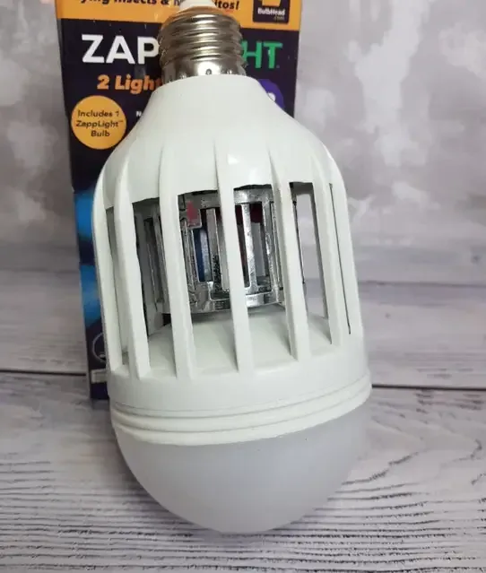 Світлодіодна антимоскітна лампа Zapp Light 9W, знищувач комах та комарів E27 з ультрафіолетом та функцією нічника Одеса - фото 8