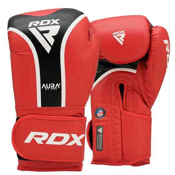 Боксерські рукавиці RDX AURA PLUS T-17 Red/Black 16 унцій (капа в комплекті) Кам'янське