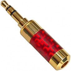 Штекер 3.5 мм стерео, siver, металевий корпус, червоний Полтава - фото 1