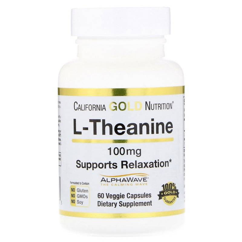 L-Theanine, AlphaWave 100 mg 60 Veggie Capsules Луцьк - фото 1