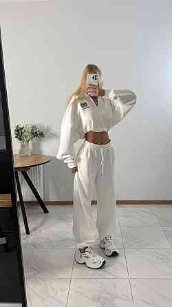 Жіночий стильний теплий  костюм трьохнитка на флісі піньє та якісний накат Одеса