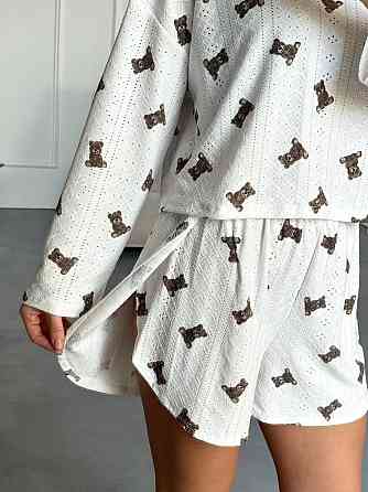 Женский домашний комплект двойка с мишками коттон 44/46 Одесса