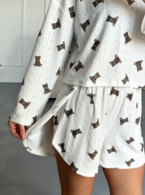 Женский домашний комплект двойка с мишками коттон 44/46 Одесса - изображение 5