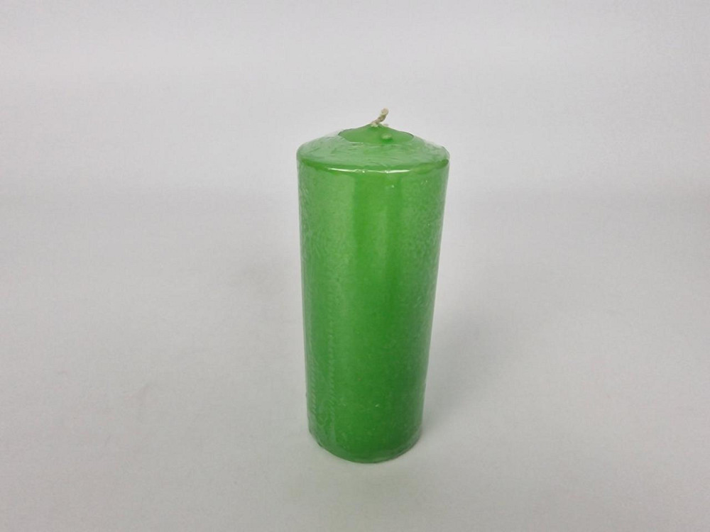 Цветная Цилиндр парафиновая свеча (60/150) ЗЕЛЕНАЯ крашеная  внутри белая (1 шт) Харьков - изображение 1